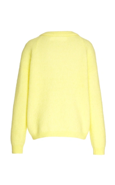 Shop Acne Studios Dramatic Knitted Sweater In Yellow