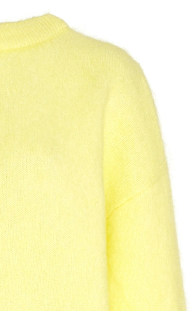 Shop Acne Studios Dramatic Knitted Sweater In Yellow