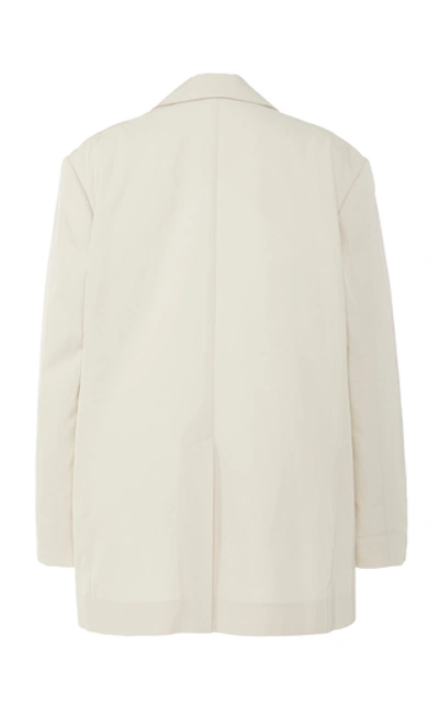 Shop Deveaux Camilla Oversized Crepe Blazer In White