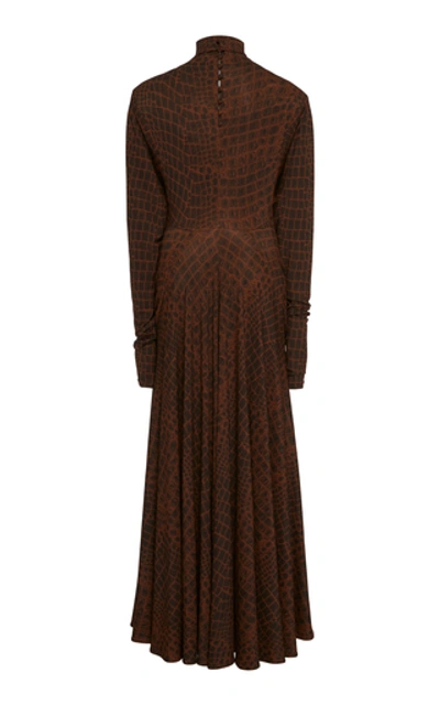 Shop Proenza Schouler Long Sleeve Matte Jersey Dress In Brown