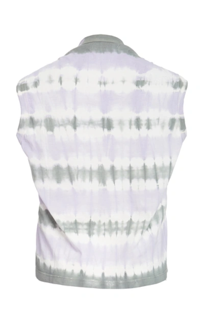 Shop Isabel Marant Étoile Anette Tie-dye Cotton Top In Purple