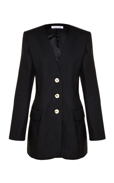 Shop Anna Quan Peyton Wool Blazer In Black