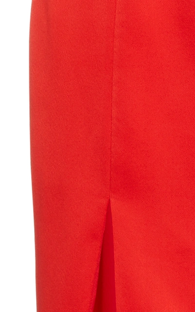 Shop Rasario Exclusive Cutout Satin Gown In Red