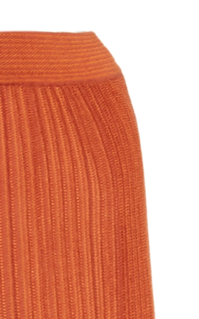 Shop Missoni Flared Cotton-blend Pants In Orange