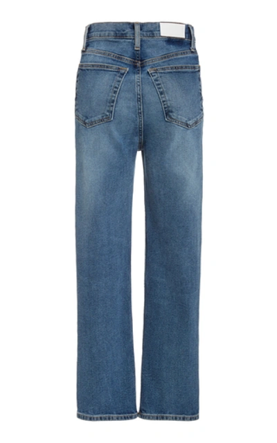 Shop Re/done 70s Rigid High-rise Straight-leg Jeans In Medium Wash