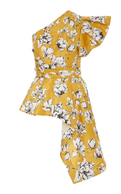 Shop Amur Liberty Floral-patterned One-shoulder Blouse In Print