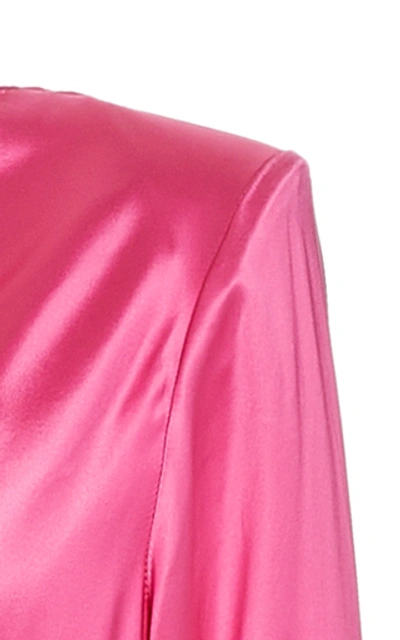 Shop Gauge81 Pisa Satin Mini Dress In Pink