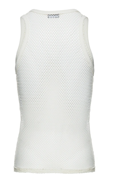 Shop Magda Butrym Ace Cotton Open-knit Tank Top In White