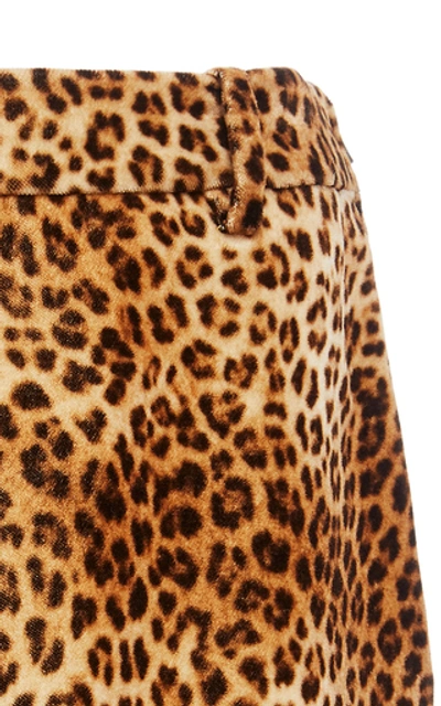 Shop Nili Lotan Rivoli Leopard-print Cotton Mini Skirt In Animal