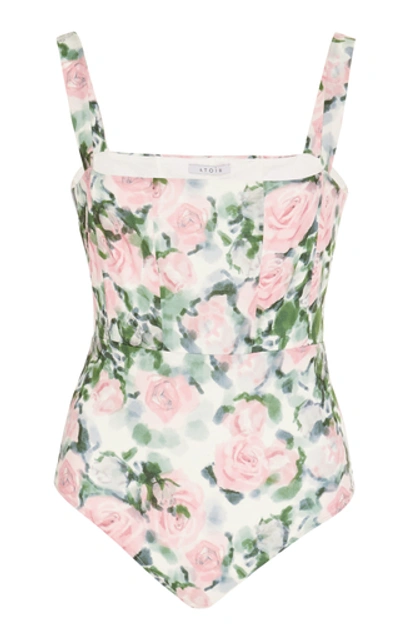 Shop Atoir Mia Floral-print Swimsuit