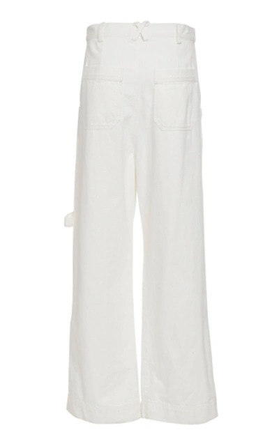 Shop Sea Mara High-rise Wide Leg Pants In White