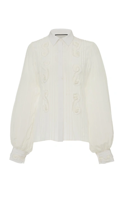 Shop Alexis Lorne Silk Blouse In White