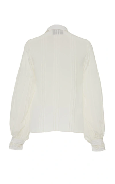 Shop Alexis Lorne Silk Blouse In White