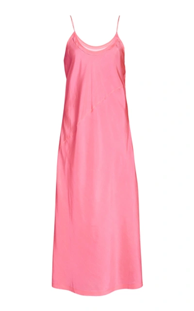 Shop Anaak Scarlette Silk Slip Dress In Pink