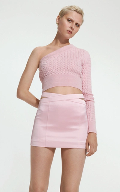 Shop Gauge81 Monteria Wrap-detailed Mini Skirt In Pink