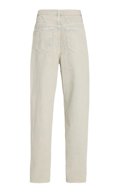 Shop Isabel Marant Étoile Corsy Rigid Mid-rise Tapered-leg Jeans In Neutral