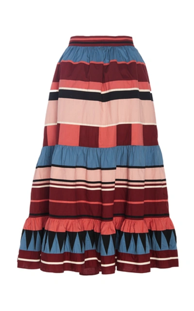 Shop Ulla Johnson Simi Printed Cotton Skirt In Multi