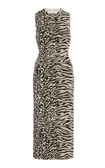 Shop Proenza Schouler White Label Zebra-print Knit Dress In Animal