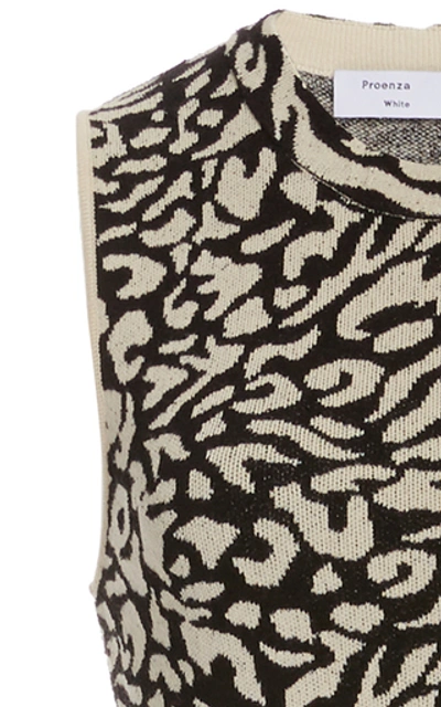 Shop Proenza Schouler White Label Zebra-print Knit Dress In Animal