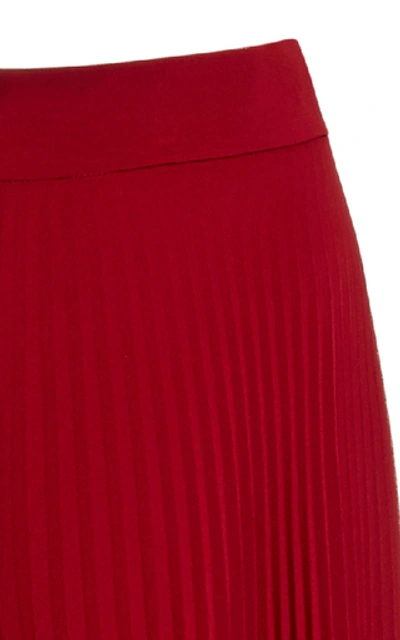 Shop Max Mara Pagode Georgette Maxi Skirt In Red
