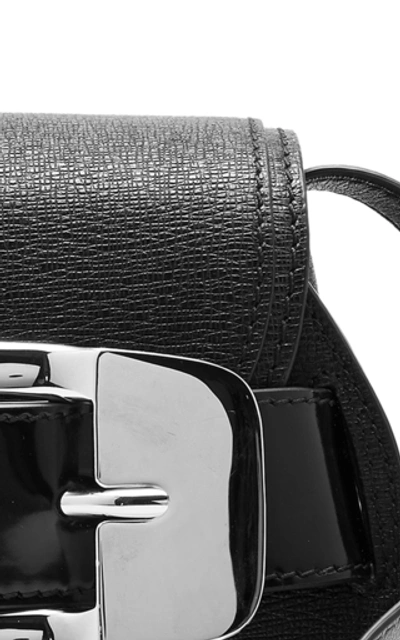 Shop Proenza Schouler Buckle Mini Leather Crossbody Bag In Black