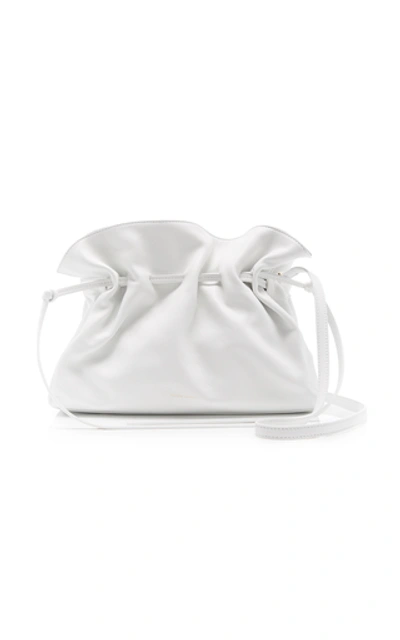 Shop Mansur Gavriel Protea Leather Crossbody Bag In White