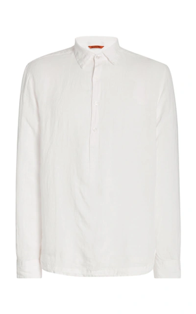 Shop Barena Venezia Pavan Telino Woven Pullover Shirt In White