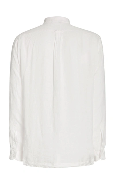 Shop Barena Venezia Pavan Telino Woven Pullover Shirt In White