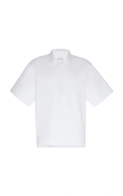 Shop Maison Margiela Cotton-poplin Shirt In White