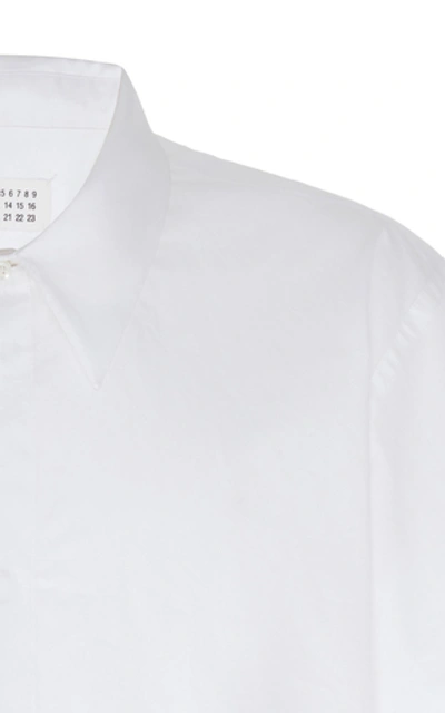 Shop Maison Margiela Cotton-poplin Shirt In White