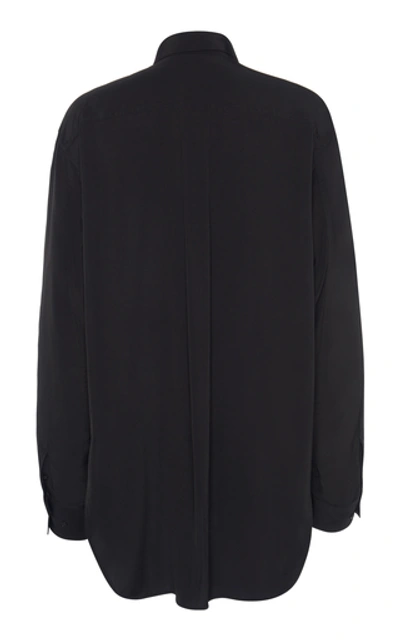 Shop Bottega Veneta Cotton-poplin Shirt In Black