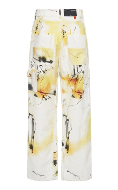 Shop Off-white Futura Painted Carpenter Jeans In White