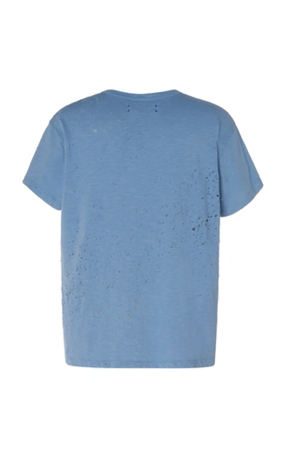 Shop Amiri Shotgun Cotton T-shirt In Blue