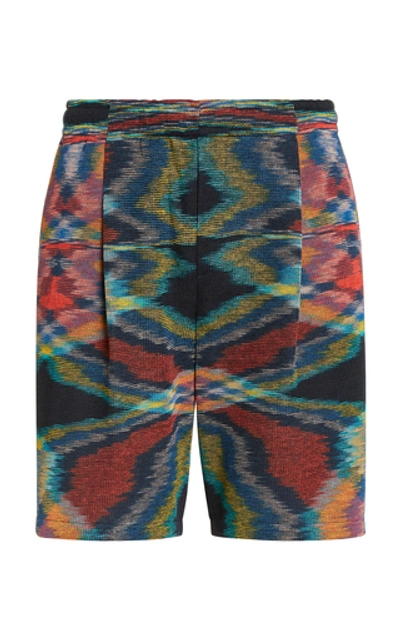 Shop Missoni Printed Cotton-blend Bermuda Shorts In Multi