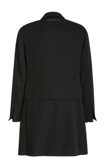 Shop Alyx Apex Satin-trimmed Wool Coat In Black