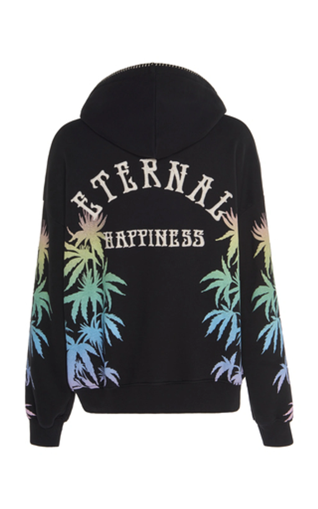 Amiri Over Eternal Happy Print Jersey Hoodie In Black ModeSens