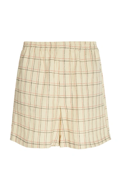 Shop Bode Schoolhouse Plaid Rugby Shorts In Multi