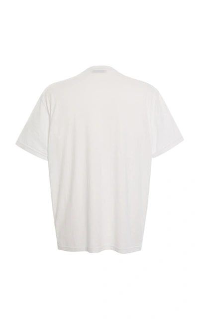 Shop Givenchy Tape Detail Cotton T-shirt In White