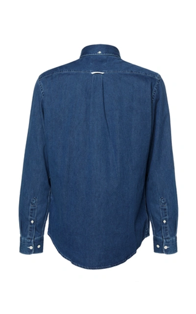 Shop Acne Studios Isherwood Cotton-chambray Shirt In Medium Wash
