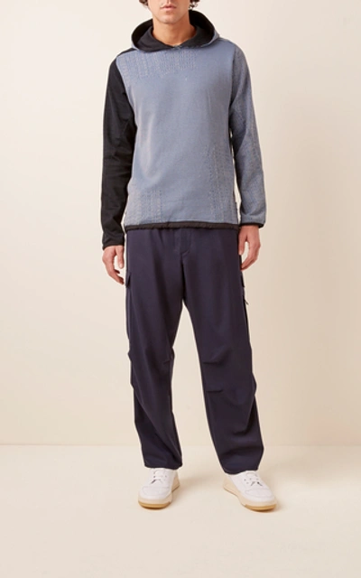 Shop Y-3 Refined Stretch-wool Cargo Pants In Navy