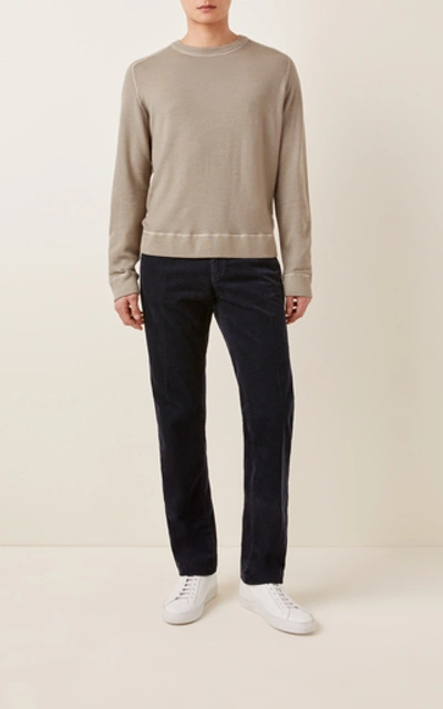 Shop Massimo Alba Cashmere Crewneck Sweater In Green