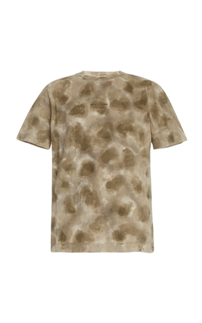 Shop Alyx Ss Printed Cotton T-shirt In Neutral