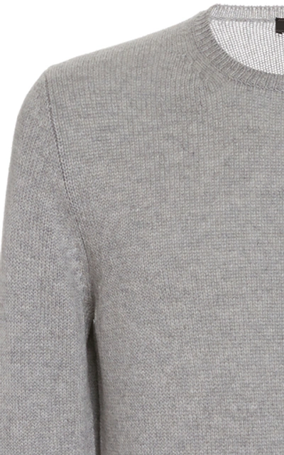 Shop Prada Cashmere Knit Sweater In Grey