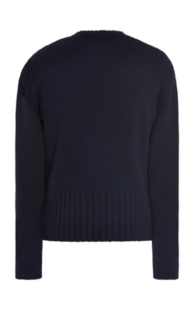 Shop Jacquemus La Maille Romarion Intarsia Wool-blend Sweater In Navy