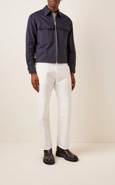 Shop Jw Anderson Cotton-twill Jacket In Navy