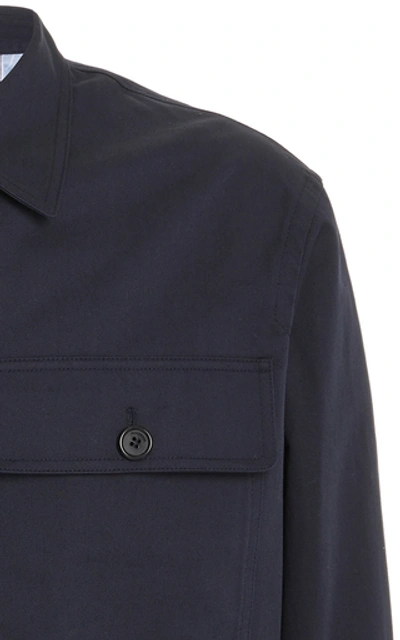 Shop Jw Anderson Cotton-twill Jacket In Navy