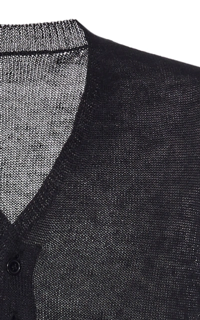 Shop Yohji Yamamoto Reversible Knit Vest In Black