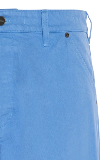 Shop Jacquemus Le De Nîmes Cotton-twill Straight-leg Pants In Blue