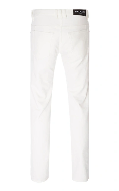 Shop Balmain Tapered Destroy Jean In White