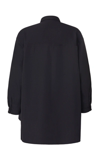 Shop Yohji Yamamoto Difference Wool Shirt In Black